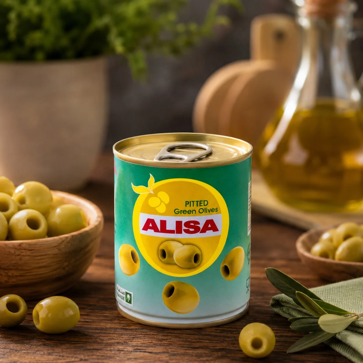 زيتون أليسا أخضر بدون نواة 75 جم