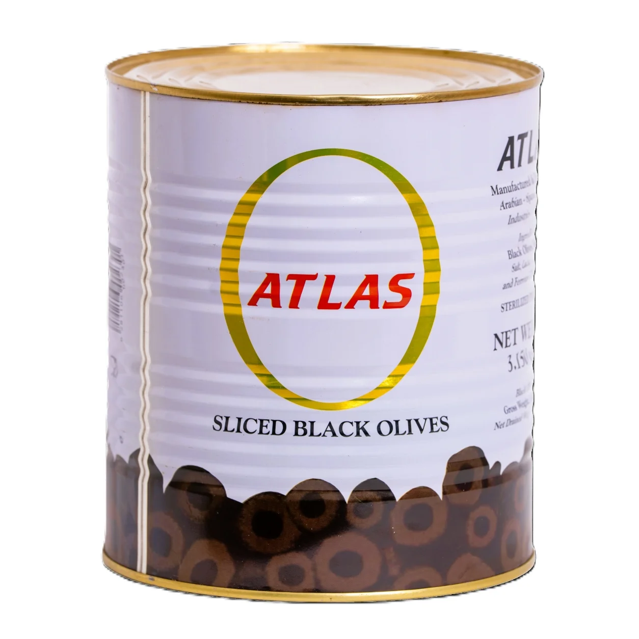 Atlas Sliced Black Olives 1560 g