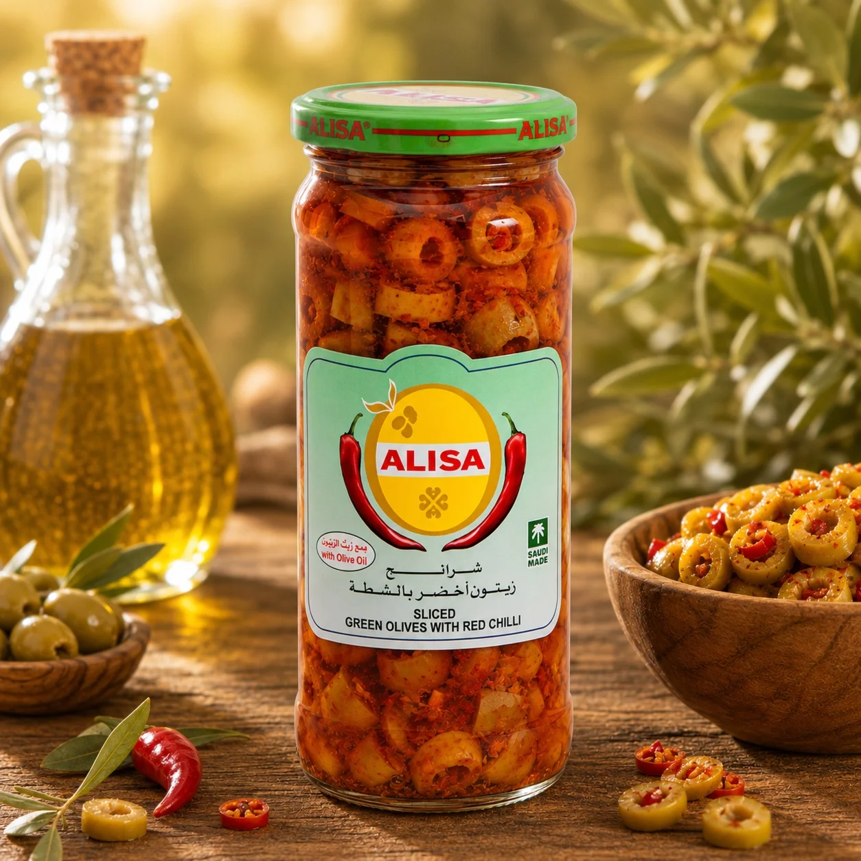 زيتون أليسا أخضر شرائح بالشطة 230 جم