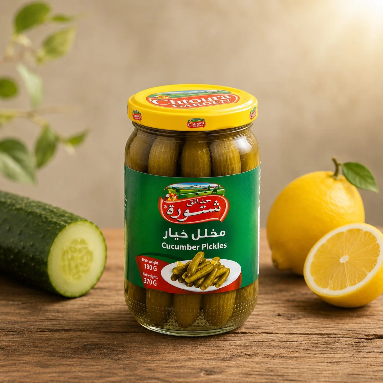 مخلل حدائق شتورة خيار  370 جم