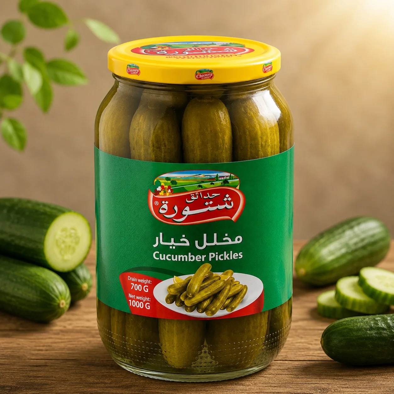 مخلل حدائق شتورة خيار 1000 جم