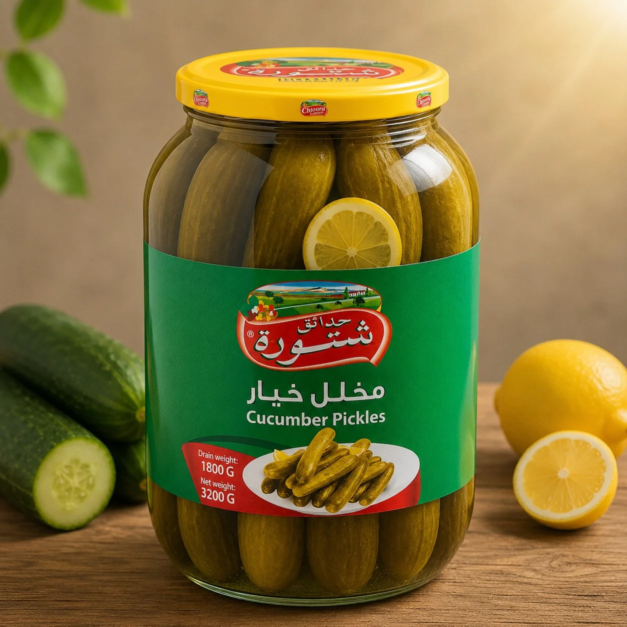 مخلل حدائق شتورة خيار 3200 جم